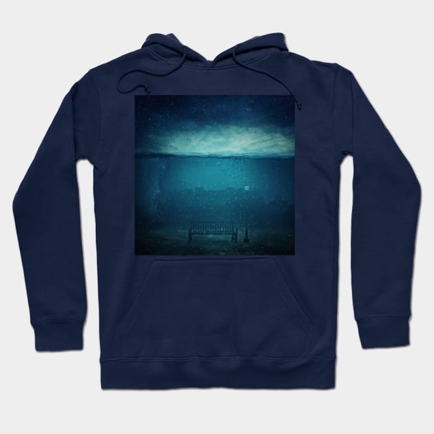 blue city underwater Hoodie by psychoshadow